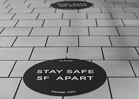 Stay Safe Stay Free Floor Decals in Chicago, IL