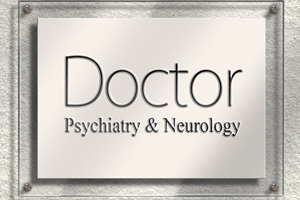 Doctor Psychiatry & Neurology Office Door Sign