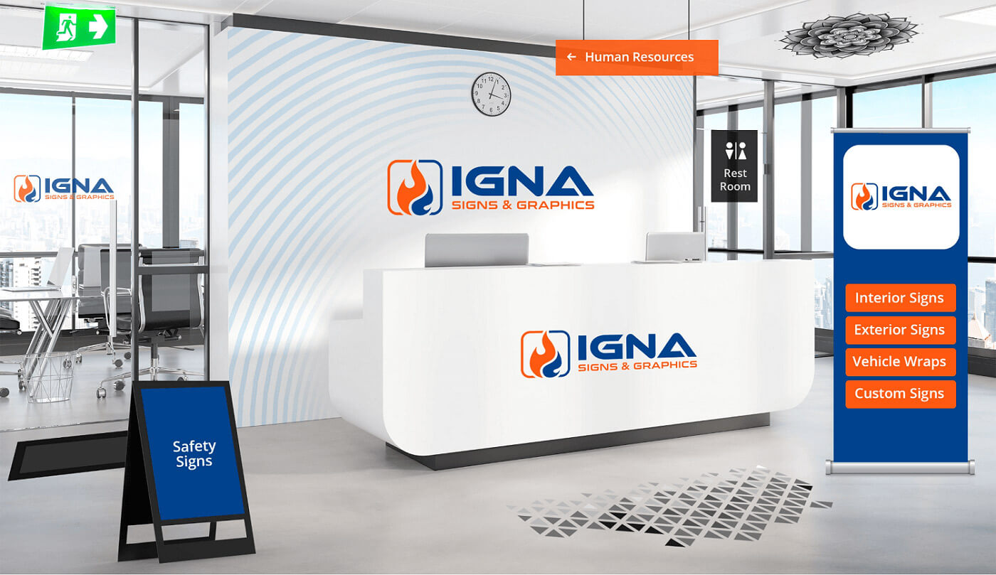 Interior Interactive Signs for Business by Igna Signs & Graphics