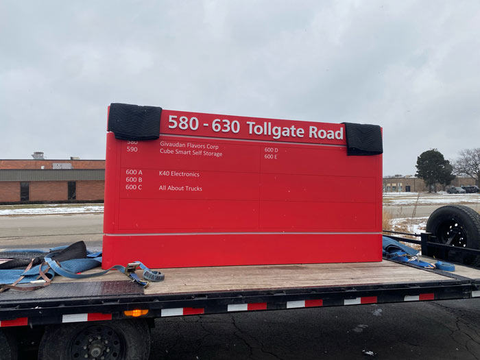 Tollgate Road Monument Signage by Igna Signs & Graphics Chicago
