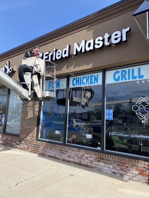 Fried Master Storefront Sign