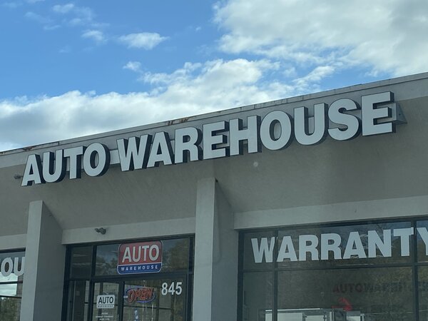 Dimensional Building Sign Auto Warehouse